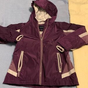 Lands End purple fleece lined ski jacket size 7/8